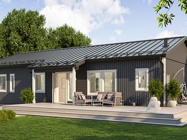 Bilde av ett av våre 1-etasjes hus